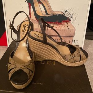 Gucci wedge sandals